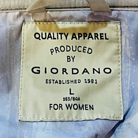Giordano Fleece Pastel Tie-Dye Full Zip Jacket Water Resistance Relax Fit Large - Picture 8 of 9